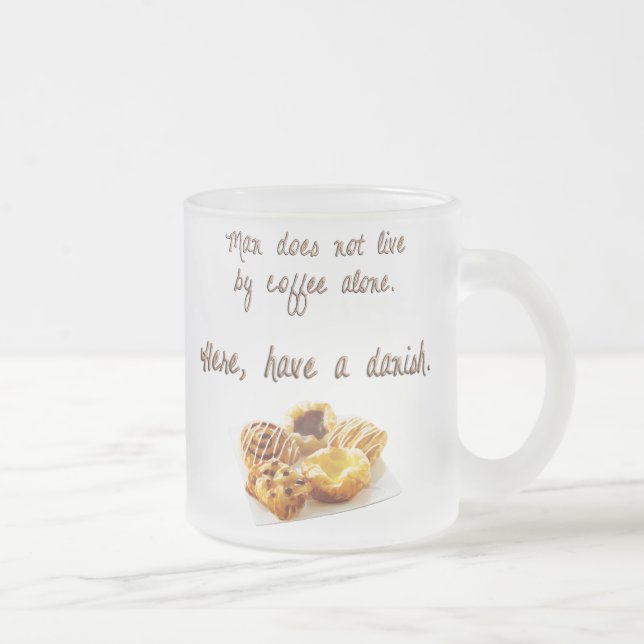 Caneca De Café Vidro Jateado Ter um dinamarquês (Direita)