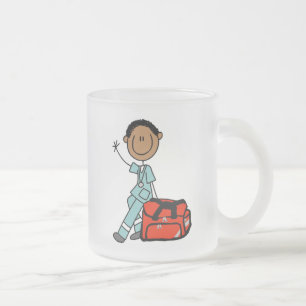 Caneca De Café Vidro Jateado Terapeuta Respiratório Masculino ou EMT