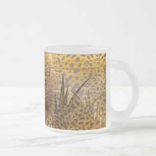 Caneca De Café Vidro Jateado Território Leopard 1