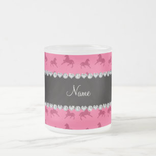 Caneca De Café Vidro Jateado Teste padrão cor-de-rosa conhecido personalizado