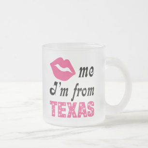 Caneca De Café Vidro Jateado Texas engraçado