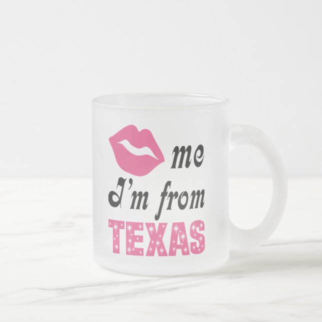 Caneca De Café Vidro Jateado Texas engraçado (Direita)