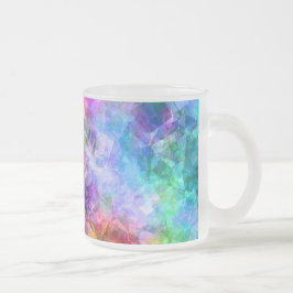 Caneca De Café Vidro Jateado Textura amassada colorida