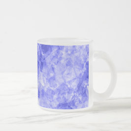 Caneca De Café Vidro Jateado Textura Azul Crumplada