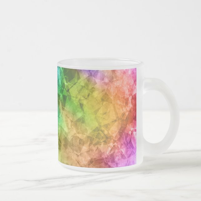 Caneca De Café Vidro Jateado Textura Azul De Peacock Despedaçada (Direita)