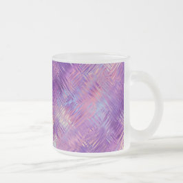 Caneca De Café Vidro Jateado Textura de Gel de Cristal Roxo Ametist