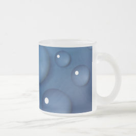 Caneca De Café Vidro Jateado Textura de gota de água azul