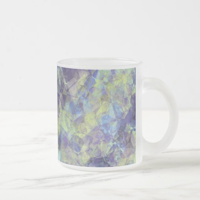 Caneca De Café Vidro Jateado Textura de Lavanda amassada (Direita)