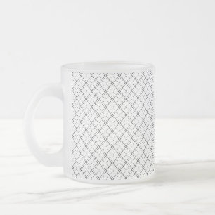 Caneca De Café Vidro Jateado Textura Geométrica Monocromática Visualização de D