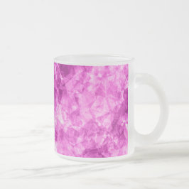 Caneca De Café Vidro Jateado Textura impermeável rosa