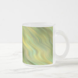 Caneca De Café Vidro Jateado Textura ondulada amarela de girassol