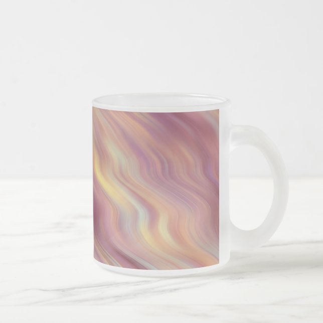 Caneca De Café Vidro Jateado Textura ondulada de Plumeria exótica (Direita)