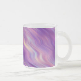 Caneca De Café Vidro Jateado Textura ondulada violeta