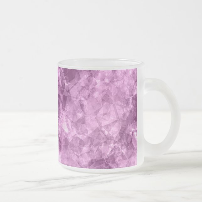 Caneca De Café Vidro Jateado Textura Rosa Escuro Crumplada (Direita)
