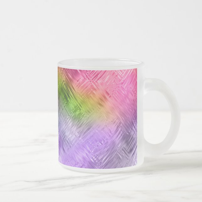 Caneca De Café Vidro Jateado Textura Roxa Glassy Ametrine (Direita)
