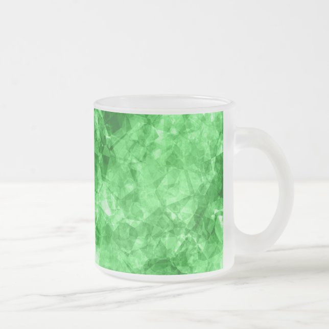 Caneca De Café Vidro Jateado Textura verde amassada (Direita)