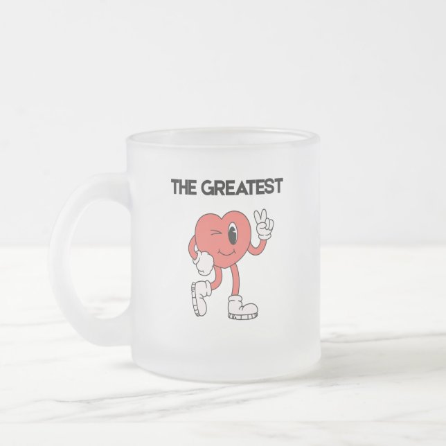 Caneca De Café Vidro Jateado The Greatest Coffee Mug- Frosted Glass (Esquerda)