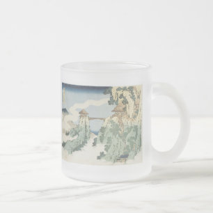 Caneca De Café Vidro Jateado The Hang Cloud Bridge, Hokusai, 1834 Mug
