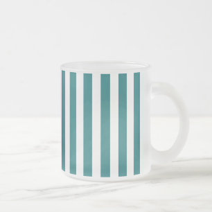 Caneca De Café Vidro Jateado Tiras de doce, de cor branca
