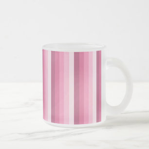 Caneca De Café Vidro Jateado Tiras de sombra rosa