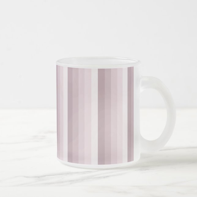 Caneca De Café Vidro Jateado tiras de sombra rosa quartz (Direita)