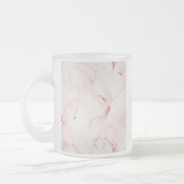 Caneca De Café Vidro Jateado Titular da rosa claro (Esquerda)