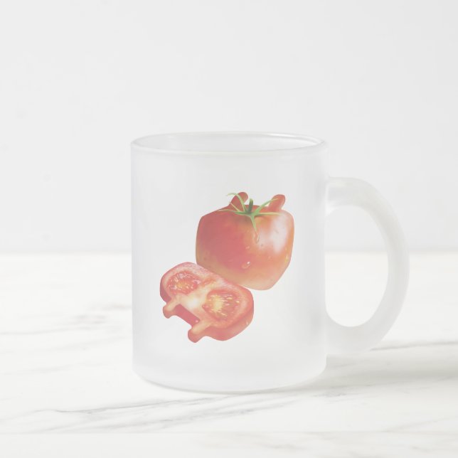 Caneca De Café Vidro Jateado Tomate fresco (Direita)