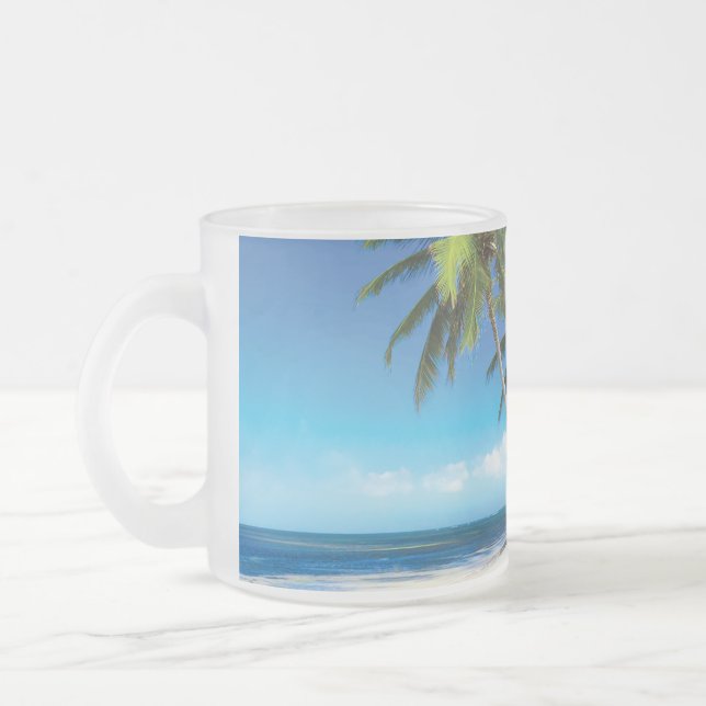 Caneca De Café Vidro Jateado Travesseiro decorativo de praia exótico (Esquerda)