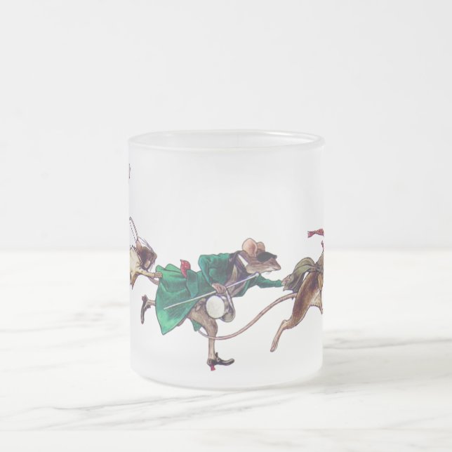 Caneca De Café Vidro Jateado Três Ratos Cegos (Centro)