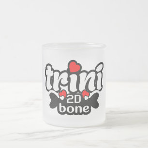 Caneca De Café Vidro Jateado Trini 2D Osso