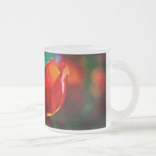 Caneca De Café Vidro Jateado Tulipa vermelha - Mistério de florescência