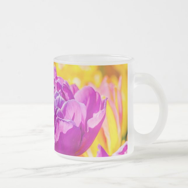 Caneca De Café Vidro Jateado Tulipas Encantando 12 (Direita)