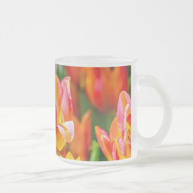 Caneca De Café Vidro Jateado Tulipas Encantando 17 (Direita)