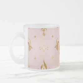 Caneca De Café Vidro Jateado Tumbler Rosa Glass