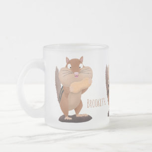 Caneca De Café Vidro Jateado Um desenho animado e engraçado