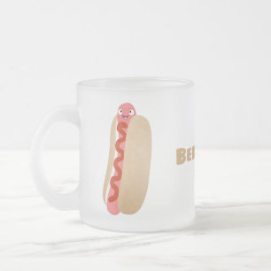 Caneca De Café Vidro Jateado Um desenho animado e engraçado de Weiner
