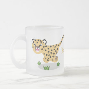 Caneca De Café Vidro Jateado Uma ilustração de desenho animado de um bebê bo