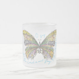 Caneca De Café Vidro Jateado Uma Nova Canção