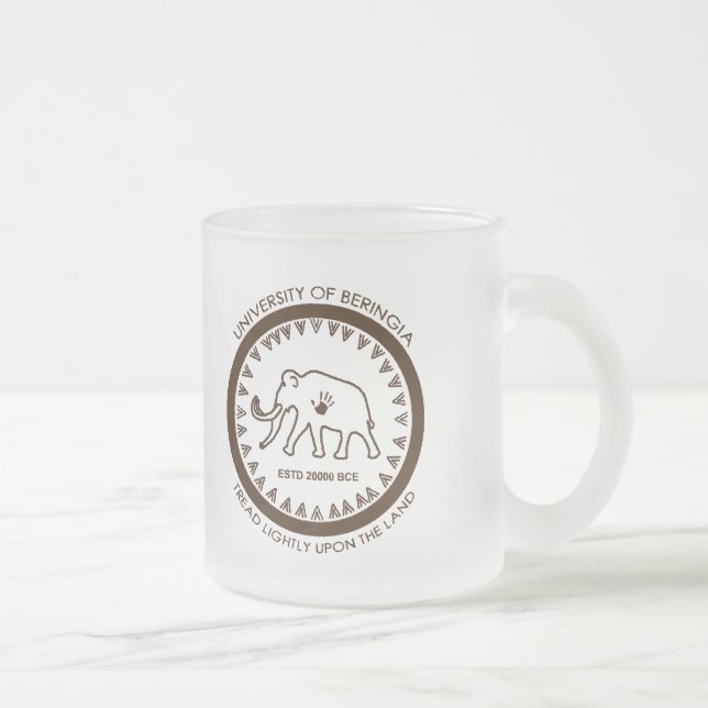 Caneca De Café Vidro Jateado Universidade de Beringia Mammoth (Direita)