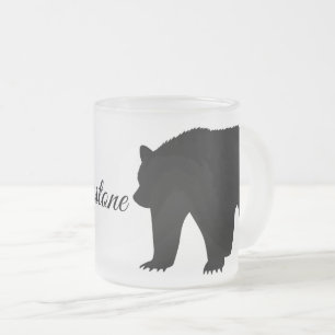 Caneca De Café Vidro Jateado Urso De fosco De Vidro De Lama