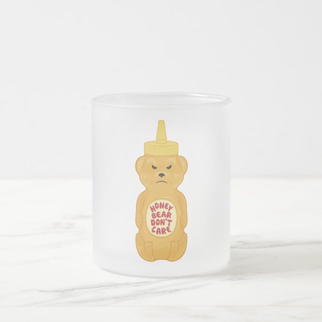 Caneca De Café Vidro Jateado Urso de mel (Centro)