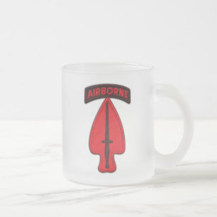 Caneca De Café Vidro Jateado USASOC SOCOM SOC operações especiais de veteranos