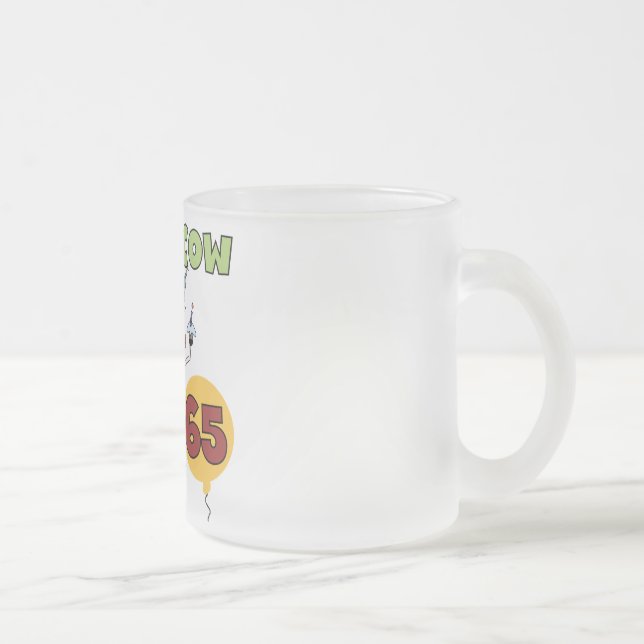 Caneca De Café Vidro Jateado Vaca santamente eu sou 65 t-shirt e presentes do (Direita)