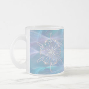Caneca De Café Vidro Jateado Valsa do Snowflakes Mug