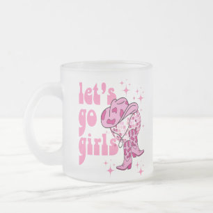 Caneca De Café Vidro Jateado Vamos Meninas Cowgirl Personalizar Bachelorette