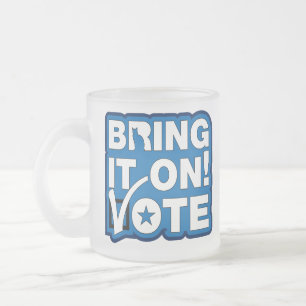 Caneca De Café Vidro Jateado Vamos! VOTAÇÃO