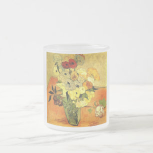 Caneca De Café Vidro Jateado Van Gogh Pintando Flores Fantasiosas Flores Vinhas