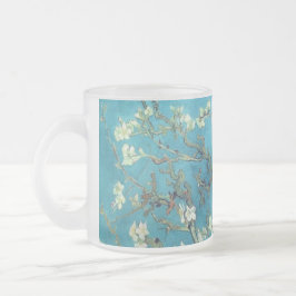 Caneca De Café Vidro Jateado Van Gogh Vase Flowers Flores Flores Flores Pelos A