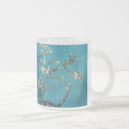 Caneca De Café Vidro Jateado Van Gogh Vase Flowers Flores Flores Flores Pelos A