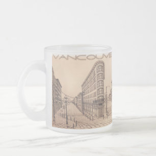 Caneca De Café Vidro Jateado Vancouver BC Canada Beer Mugs & Foscos